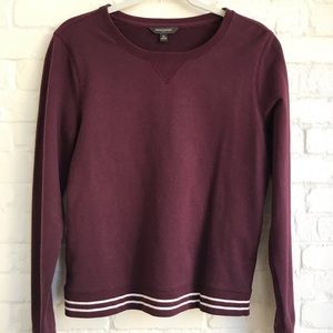 Banana Republic Maroon Long Sleeve Top